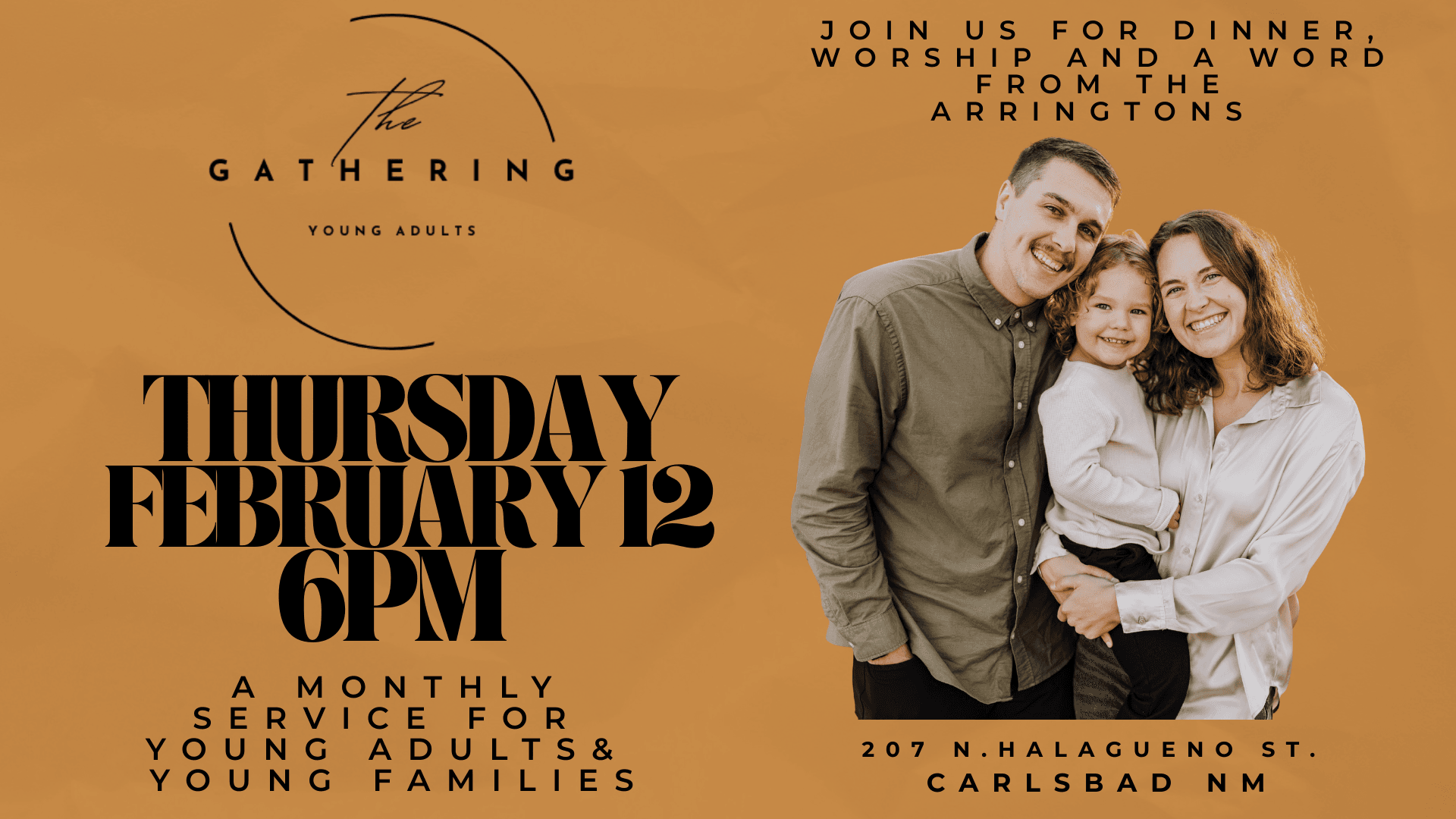 The Gathering – A monthly service for Young Adults and Young Families