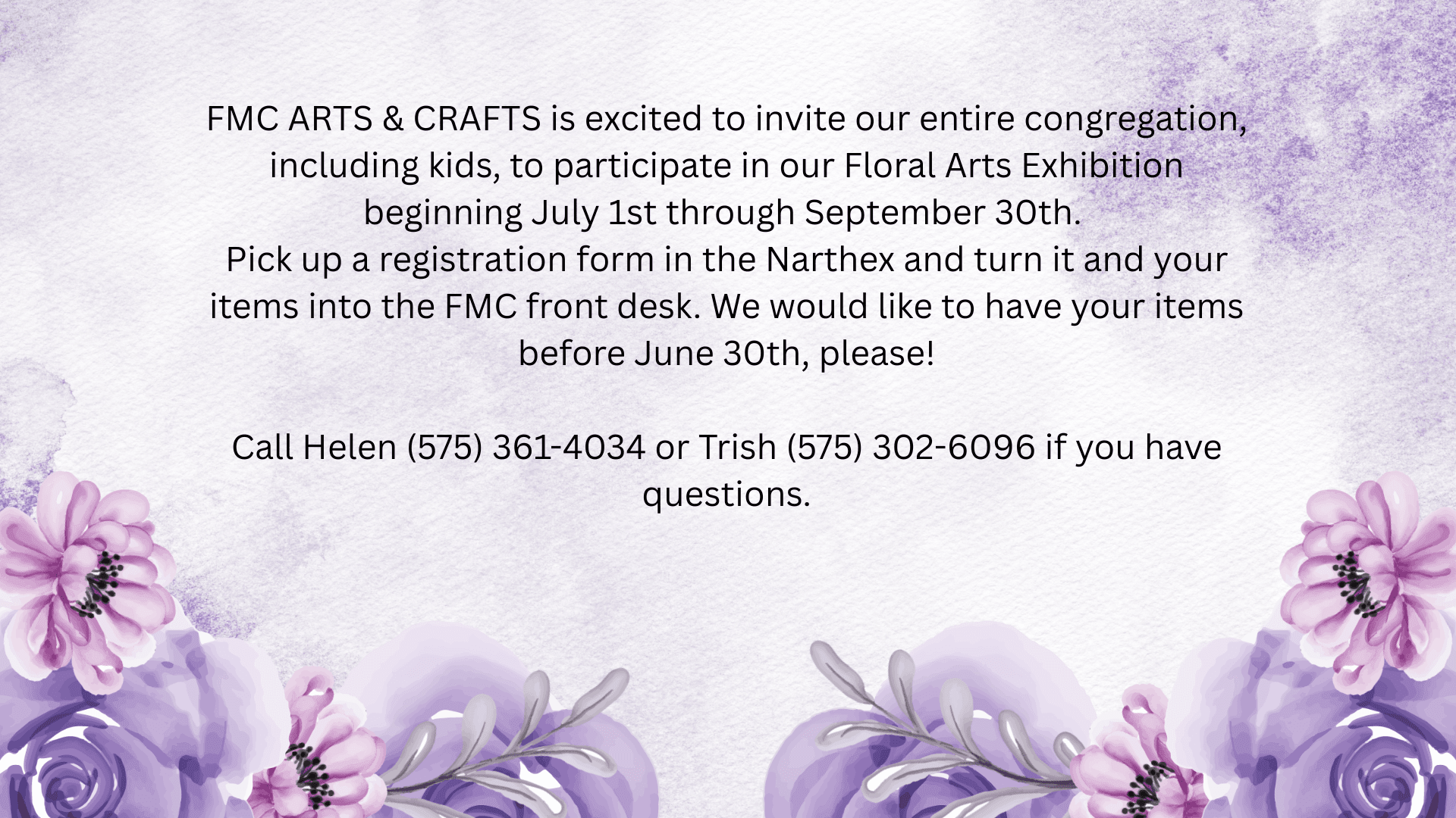 FMC ARTS & CRAFTS Floral Arts Exhibition