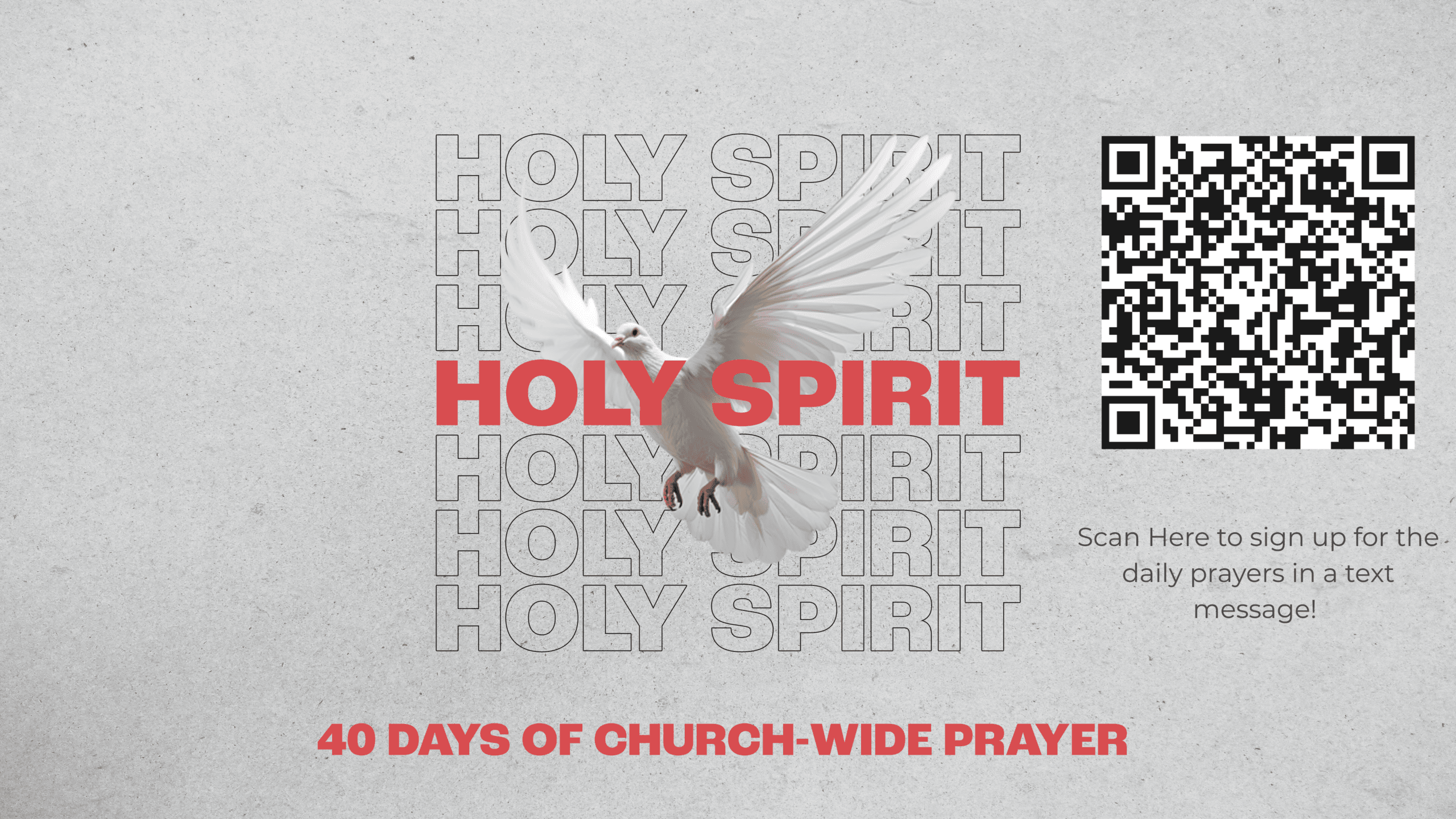 Scan Here to sign up for the daily prayers in a text message